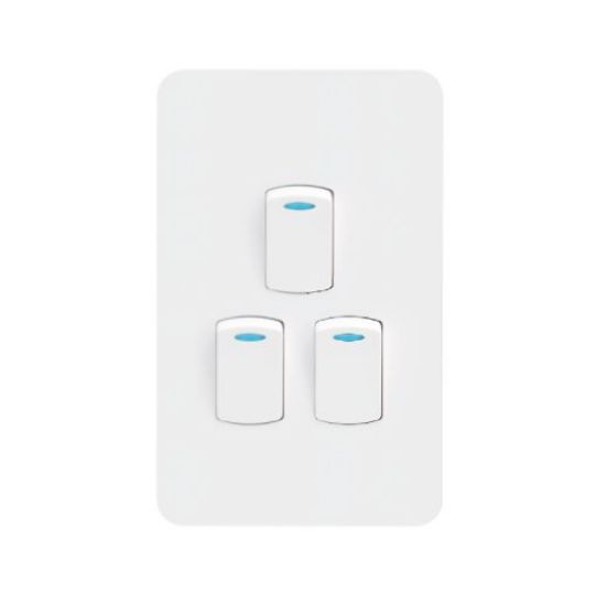Picture of LIGHT SWITCH 3 LEVER 1WAY 16A 250V 2x4